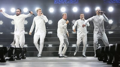 Backstreet Boys return to the UAE with a sold-out show at Abu Dhabi's Etihad Arena on Sunday. Photo: Leon Bennett