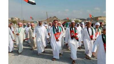 A National Day procession in Tawyeen Municipality, Fujairah. Readers say everyone in the UAE should be proud of the nation's achievements over the 41 years since the seven emirates united. The National