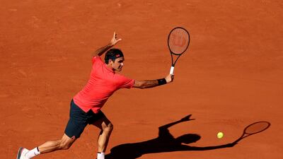 Roger Federer during his first-round win. Getty