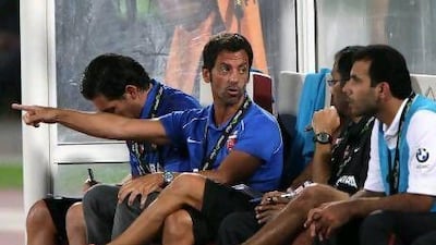 Quique Sanchez Flores will lead Al Ahli in the Etisalat Cup final tonight.