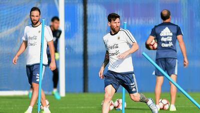 Argentine leader Lionel Messi is showing no pressure of preparing for a final. Alfredo Estrella / AFP