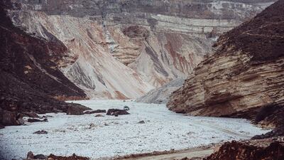 The alternative route for Highway 47, constructed through a nearby riverbed by contractors in the days after the storm. Antony Hansen for The National