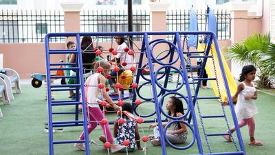 Dubai Municipality is tightening security at play areas in the emirate after complaints of strangers damaging facilities. Pawan Singh / The National
