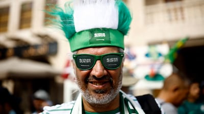 A Saudi Arabia fan in Souq Waqif. Reuters