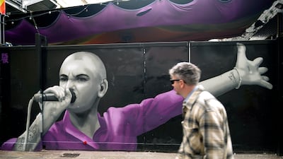 A mural of Sinead O'Connor in Dublin, the city where she was born. PA