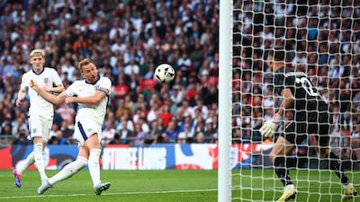 Harry Kane misses a chance for England. Reuters
