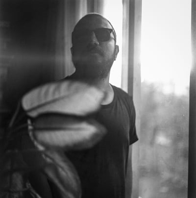 Curator and writer Ashkan Zahraei, who lives in Tehran. Photo: M Mahoor Zahraei