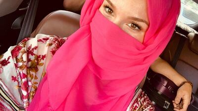 British singer Joss Stone has visited Saudi Arabia as part of her world tour. She posted a photo of herself wearing a scarf wrapped around her face, but then pointed out that she "realised that she didn’t even have to wear it". Instagram / Joss Stone