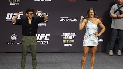 Mackenzie Dern and Virna Jandiroba ahead of their title fight in Abu Dhabi