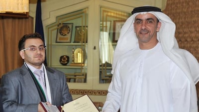 Sheikh Saif bin Zayed receives Najib Abdul Hameed Abdul Hai. Wam