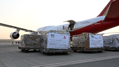 The UAE has sent a further 45 tonnes of aid to Nepal. Photo: Wam