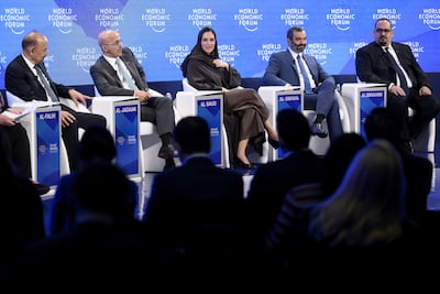 The Saudi delegation attends a stakeholder dialogue at the World Economic Forum in Davos, Switzerland, last month. EPA