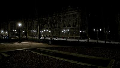 The Royal Palace, after the lights were switched off for Earth Hour, in Madrid, Spain. Juan Medina / Reuters
