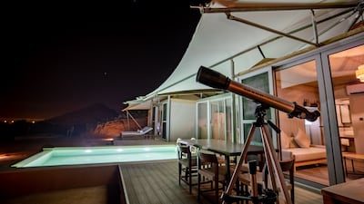 Mysk Moon Retreat features dome tents with private pools.