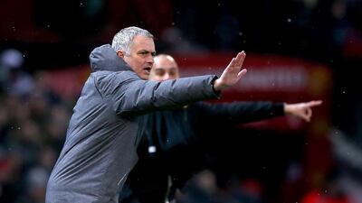 Manchester United's manager Jose Mourinho, left, is said to have become embroiled in heated exchanges with some Manchester City players after their derby defeat at Old Trafford, most notably City's Brazilian goalkeeper Ederson. Nigel Roddis / EPA