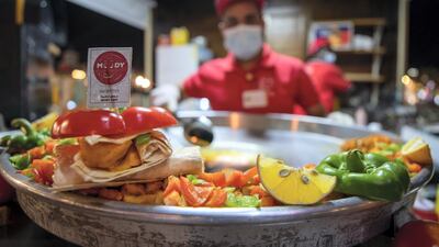 Staff at The Moody Cafe Turkish Shawarma served traditional food.