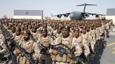 Military personnel at the reception. Ryan Carter / Ministry of Presidential Affairs