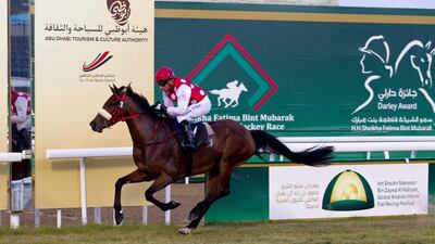 Shayel Aldhabi is one of two runners trainer Ernst Oertel will have in the Sheikh Zayed Cup in Abu Dhabi today. Christopher Pike / The National