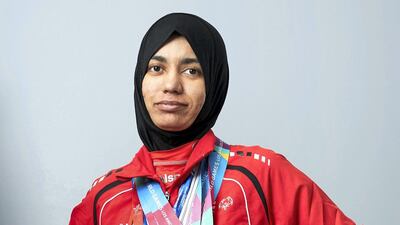 Emirati sprinter and gold medalist Hamda Al Hosani has won 15 medals in Special Olympic games and represented the UAE in the Mena games this year. Courtesy Hamda Al Hosani