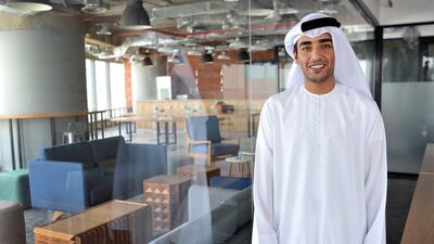 Fahad Al Ahbabi, the co-founder of GlassQube, says the passion it takes to suceed in falconry is the same that lets you succeed in business. Delores Johnson / The National