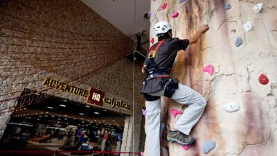 Climb a wall: Rock-wall climbing enthusiasts in Abu Dhabi are often hard-pressed to find a location to practise their passion. Abu Dhabi Alive will provide access to Adventure HQ’s climbing wall – a simulated rock formation with numerous hand- and footholds that provide both a mental and physical workout. Adventure HQ, a superstore for outdoor enthusiasts, has “adventure zones” in both Times Square Center in Dubai as well as Dalma Mall in Abu Dhabi. The facility’s climbing wall is nine metres high and caters to varying fitness levels. Just make sure you’re not afraid of heights if you’re planning to reach the top of the wall. Jaime Puebla / The National