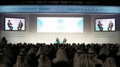 The World Government Summit with the attendance of high-profile government officials, private sector leaders, policymakers, thought leaders and futurists. Pawan Singh / The National