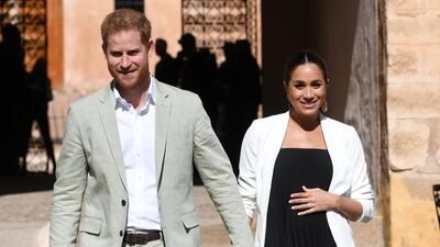 Britain's Meghan, Duchess of Sussex and Prince Harry the Duke of Sussex visit the Andalusian Gardens in Rabat, Morocco on February 25, 2019. Reuters