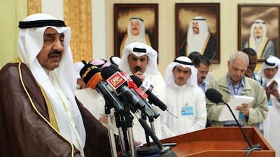 Kuwait's former parliament Speaker Jassem Al Khorafi in Kuwait City on April 7, 2010. AFP Photo