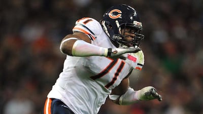 Israel Idonije in action for the Chicago Bears