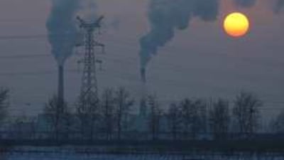 Smoke billows from chimneys at the Ningdong Coal Base in Yinchuan, China.