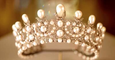 A tiara with pearls worn by Empress Eugenie is among the items stolen during a heist at Louvre museum in Paris. Reuters