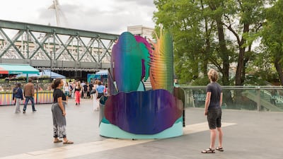 The piece explores our dependence on fossil fuels.