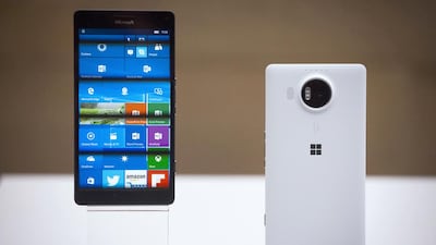 The Microsoft Lumia 950 XL smartphone. John Taggart / Bloomberg