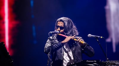 The multitalented DJ Mangal Suvarnan on stage.