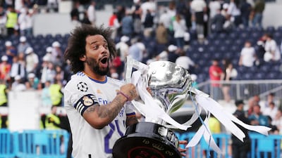 Marcelo picked up his sixth La Liga title in April, 2022. Getty
