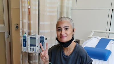 Sarah undergoes chemotherapy at Cleveland Clinic Abu Dhabi.