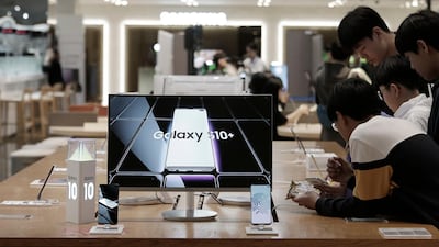 Samsung shipped 71.8 million smartphones globally in the first quarter of 2019, 6 million less than the same period a year prior. AP