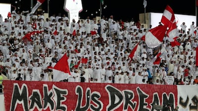 Sharjah's fans could be about to have a lot to celebrate if their side clinches the AGL title on Saturday. Pawan Singh / The National