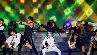 A performance during the Kite: K-pop in the Emirates 2021 concert.