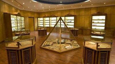 Quranic manuscripts at the National Library in Abu Dhabi.