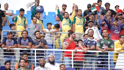 UAE fans at at the Zayed Cricket Stadium in Abu Dhabi. Victor Besa / The National