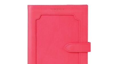 Aspinal of London has some stylish offerings for March, not least leather purses, pouches and passport covers in vibrant spring colours of azure blue and raspberry pink. Courtesy of Aspinal of London