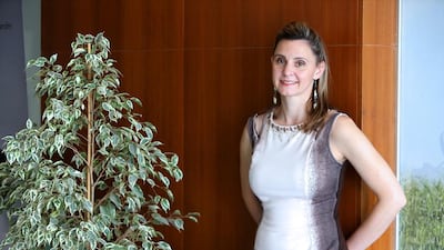 Roxanne Brouillett, Canadian Estate Agent at the Advice Real Estate Brokers at European Business Centre in Dubai Investment. Pawan Singh / The National