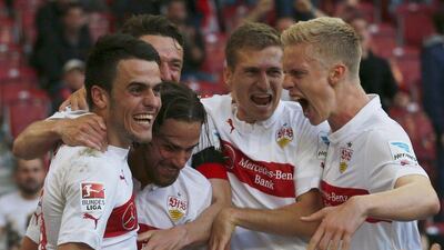 Yoshinori Muto is set to link up with the likes Filip Kostic, left, when he joins Mainz in the summer. Ralph Orlowski / Reuters
