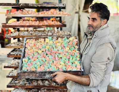 Sufian Al Rifi has returned to making sweets for Eid Al Fitr. Photo: Sufian Al Rifi