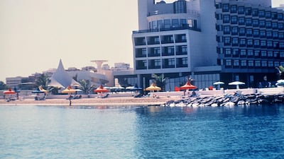 The beach side of the hotel in 1993. Courtesy: Rotana