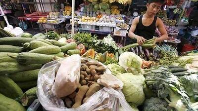 Philippine consumer prices last month rose 3.1 per cent from a year earlier, after a 3.6 per cent advance in September. Rouelle Umali / Reuters