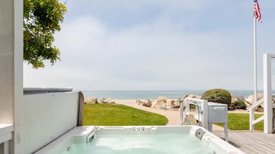 There are views of the Santa Ynez mountains