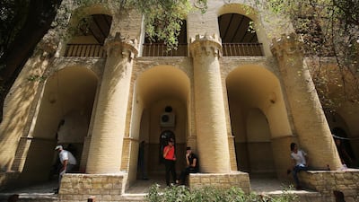 Iraqis visit the park of the al-Qishla clock tower near al-Mutanabi Street in Baghdad. AFP