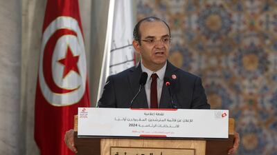 Farouk Bouasker, president of Tunisia's Independent High Authority for Elections, said the body had rejected court orders to reinstate three disqualified candidates. EPA